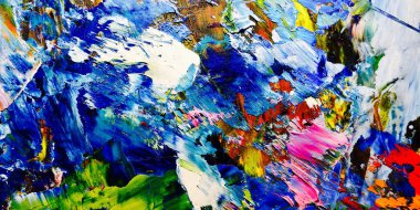 Renkli soyut arkaplan dokusu. Modern motif görsel sanat. Yağlı boya karışımı. Moda el boyama bezi. Duvar dekorasyonu ve Duvar arkaplan resimleri fikri. 