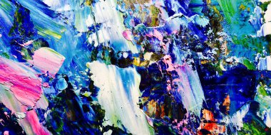 Renkli soyut arkaplan dokusu. Modern motif görsel sanat. Yağlı boya karışımı. Moda el boyama bezi. Duvar dekorasyonu ve Duvar arkaplan resimleri fikri. 