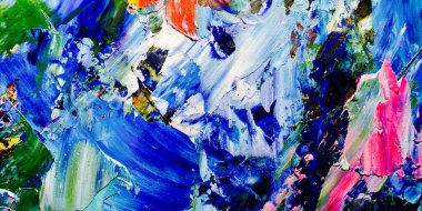 Renkli soyut arkaplan dokusu. Modern motif görsel sanat. Yağlı boya karışımı. Moda el boyama bezi. Duvar dekorasyonu ve Duvar arkaplan resimleri fikri.