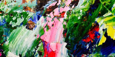 Renkli soyut arkaplan dokusu. Modern motif görsel sanat. Yağlı boya karışımı. Moda el boyama bezi. Duvar dekorasyonu ve Duvar arkaplan resimleri fikri.