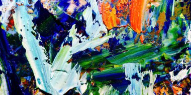 Renkli soyut arkaplan dokusu. Modern motif görsel sanat. Yağlı boya karışımı. Moda el boyama bezi. Duvar dekorasyonu ve Duvar arkaplan resimleri fikri.