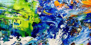 Renkli soyut arkaplan dokusu. Modern motif görsel sanat. Yağlı boya karışımı. Moda el boyama bezi. Duvar dekorasyonu ve Duvar arkaplan resimleri fikri.