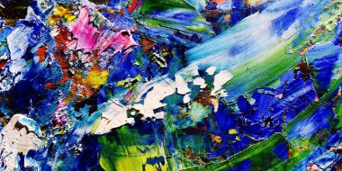 Renkli soyut arkaplan dokusu. Modern motif görsel sanat. Yağlı boya karışımı. Moda el boyama bezi. Duvar dekorasyonu ve Duvar arkaplan resimleri fikri.