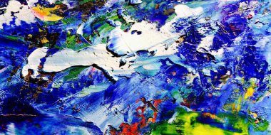 Renkli soyut arkaplan dokusu. Modern motif görsel sanat. Yağlı boya karışımı. Moda el boyama bezi. Duvar dekorasyonu ve Duvar arkaplan resimleri fikri.