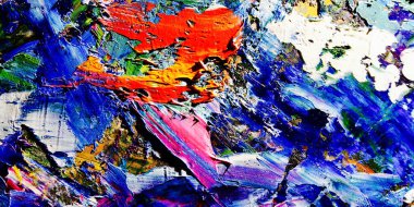Renkli soyut arkaplan dokusu. Modern motif görsel sanat. Yağlı boya karışımı. Moda el boyama bezi. Duvar dekorasyonu ve Duvar arkaplan resimleri fikri.