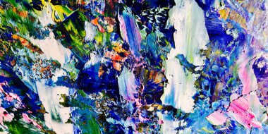 Renkli soyut arkaplan dokusu. Modern motif görsel sanat. Yağlı boya karışımı. Moda el boyama bezi. Duvar dekorasyonu ve Duvar arkaplan resimleri fikri.