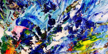 Renkli soyut arkaplan dokusu. Modern motif görsel sanat. Yağlı boya karışımı. Moda el boyama bezi. Duvar dekorasyonu ve Duvar arkaplan resimleri fikri.