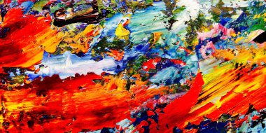 Renkli soyut arkaplan dokusu. Modern motif görsel sanat. Yağlı boya karışımı. Moda el boyama bezi. Duvar dekorasyonu ve Duvar arkaplan resimleri fikri.