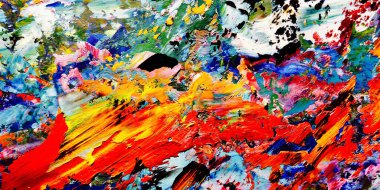 Renkli soyut arkaplan dokusu. Modern motif görsel sanat. Yağlı boya karışımı. Moda el boyama bezi. Duvar dekorasyonu ve Duvar arkaplan resimleri fikri.