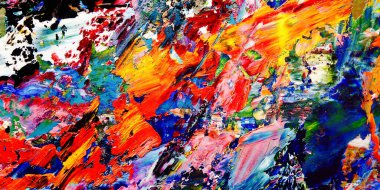 Renkli soyut arkaplan dokusu. Modern motif görsel sanat. Yağlı boya karışımı. Moda el boyama bezi. Duvar dekorasyonu ve Duvar arkaplan resimleri fikri.