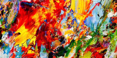 Renkli soyut arkaplan dokusu. Modern motif görsel sanat. Yağlı boya karışımı. Moda el boyama bezi. Duvar dekorasyonu ve Duvar arkaplan resimleri fikri.