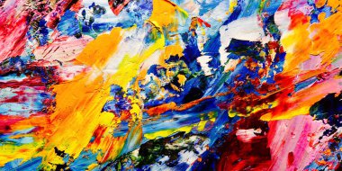 Renkli soyut arkaplan dokusu. Modern motif görsel sanat. Yağlı boya karışımı. Moda el boyama bezi. Duvar dekorasyonu ve Duvar arkaplan resimleri fikri.