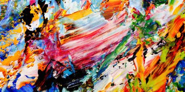 Renkli soyut arkaplan dokusu. Modern motif görsel sanat. Yağlı boya karışımı. Moda el boyama bezi. Duvar dekorasyonu ve Duvar arkaplan resimleri fikri.