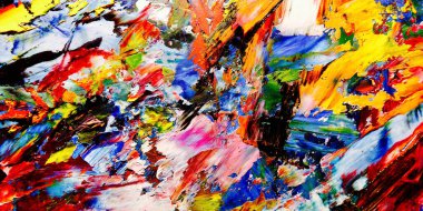 Renkli soyut arkaplan dokusu. Modern motif görsel sanat. Yağlı boya karışımı. Moda el boyama bezi. Duvar dekorasyonu ve Duvar arkaplan resimleri fikri.