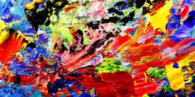 Renkli soyut arkaplan dokusu. Modern motif görsel sanat. Yağlı boya karışımı. Moda el boyama bezi. Duvar dekorasyonu ve Duvar arkaplan resimleri fikri.