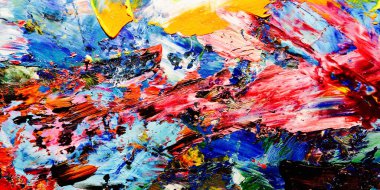 Renkli soyut arkaplan dokusu. Modern motif görsel sanat. Yağlı boya karışımı. Moda el boyama bezi. Duvar dekorasyonu ve Duvar arkaplan resimleri fikri.