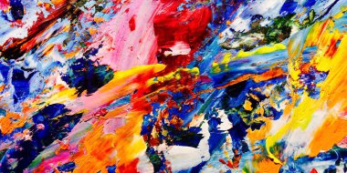 Renkli soyut arkaplan dokusu. Modern motif görsel sanat. Yağlı boya karışımı. Moda el boyama bezi. Duvar dekorasyonu ve Duvar arkaplan resimleri fikri.