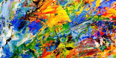 Renkli soyut arkaplan dokusu. Modern motif görsel sanat. Yağlı boya karışımı. Moda el boyama bezi. Duvar dekorasyonu ve Duvar arkaplan resimleri fikri.