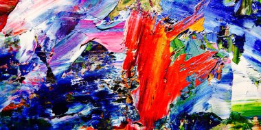 Renkli soyut arkaplan dokusu. Modern motif görsel sanat. Yağlı boya karışımı. Moda el boyama bezi. Duvar dekorasyonu ve Duvar arkaplan resimleri fikri.