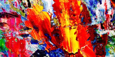 Renkli soyut arkaplan dokusu. Modern motif görsel sanat. Yağlı boya karışımı. Moda el boyama bezi. Duvar dekorasyonu ve Duvar arkaplan resimleri fikri.