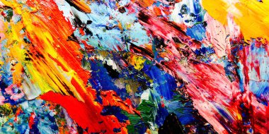 Renkli soyut arkaplan dokusu. Modern motif görsel sanat. Yağlı boya karışımı. Moda el boyama bezi. Duvar dekorasyonu ve Duvar arkaplan resimleri fikri.