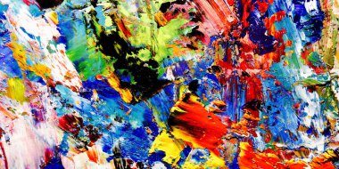 Renkli soyut arkaplan dokusu. Modern motif görsel sanat. Yağlı boya karışımı. Moda el boyama bezi. Duvar dekorasyonu ve Duvar arkaplan resimleri fikri.