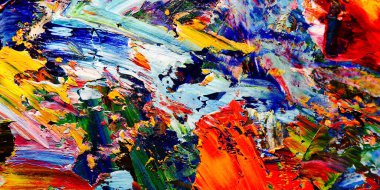 Renkli soyut arkaplan dokusu. Modern motif görsel sanat. Yağlı boya karışımı. Moda el boyama bezi. Duvar dekorasyonu ve Duvar arkaplan resimleri fikri.