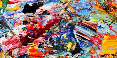 Renkli soyut arkaplan dokusu. Modern motif görsel sanat. Yağlı boya karışımı. Moda el boyama bezi. Duvar dekorasyonu ve Duvar arkaplan resimleri fikri.