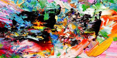 Renkli soyut arkaplan dokusu. Modern motif görsel sanat. Yağlı boya karışımı. Moda el boyama bezi. Duvar dekorasyonu ve Duvar arkaplan resimleri fikri.