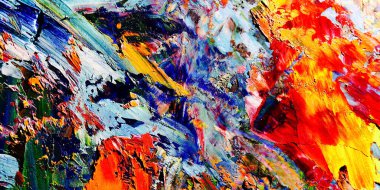 Renkli soyut arkaplan dokusu. Modern motif görsel sanat. Yağlı boya karışımı. Moda el boyama bezi. Duvar dekorasyonu ve Duvar arkaplan resimleri fikri.