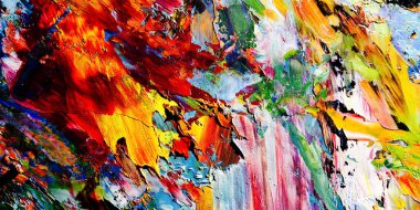 Renkli soyut arkaplan dokusu. Modern motif görsel sanat. Yağlı boya karışımı. Moda el boyama bezi. Duvar dekorasyonu ve Duvar arkaplan resimleri fikri.