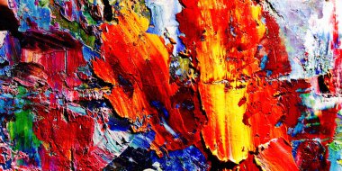 Renkli soyut arkaplan dokusu. Modern motif görsel sanat. Yağlı boya karışımı. Moda el boyama bezi. Duvar dekorasyonu ve Duvar arkaplan resimleri fikri.