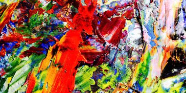 Renkli soyut arkaplan dokusu. Modern motif görsel sanat. Yağlı boya karışımı. Moda el boyama bezi. Duvar dekorasyonu ve Duvar arkaplan resimleri fikri.