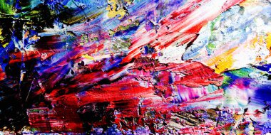 Renkli soyut arkaplan dokusu. Modern motif görsel sanat. Yağlı boya karışımı. Moda el boyama bezi. Duvar dekorasyonu ve Duvar arkaplan resimleri fikri.