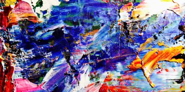 Renkli soyut arkaplan dokusu. Modern motif görsel sanat. Yağlı boya karışımı. Moda el boyama bezi. Duvar dekorasyonu ve Duvar arkaplan resimleri fikri.