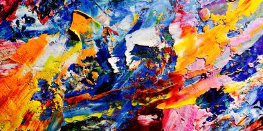 Renkli soyut arkaplan dokusu. Modern motif görsel sanat. Yağlı boya karışımı. Moda el boyama bezi. Duvar dekorasyonu ve Duvar arkaplan resimleri fikri.