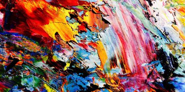 Renkli soyut arkaplan dokusu. Modern motif görsel sanat. Yağlı boya karışımı. Moda el boyama bezi. Duvar dekorasyonu ve Duvar arkaplan resimleri fikri.