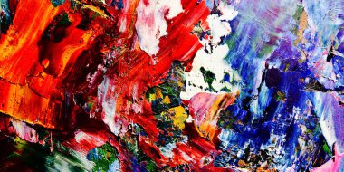 Renkli soyut arkaplan dokusu. Modern motif görsel sanat. Yağlı boya karışımı. Moda el boyama bezi. Duvar dekorasyonu ve Duvar arkaplan resimleri fikri.