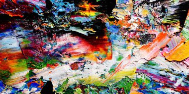 Renkli soyut arkaplan dokusu. Modern motif görsel sanat. Yağlı boya karışımı. Moda el boyama bezi. Duvar dekorasyonu ve Duvar arkaplan resimleri fikri.