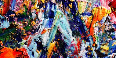 Renkli soyut arkaplan dokusu. Modern motif görsel sanat. Yağlı boya karışımı. Moda el boyama bezi. Duvar dekorasyonu ve Duvar arkaplan resimleri fikri.