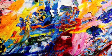 Renkli soyut arkaplan dokusu. Modern motif görsel sanat. Yağlı boya karışımı. Moda el boyama bezi. Duvar dekorasyonu ve Duvar arkaplan resimleri fikri.