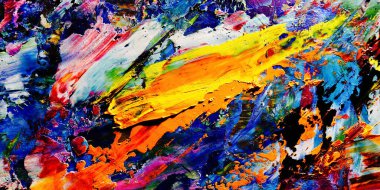 Renkli soyut arkaplan dokusu. Modern motif görsel sanat. Yağlı boya karışımı. Moda el boyama bezi. Duvar dekorasyonu ve Duvar arkaplan resimleri fikri.