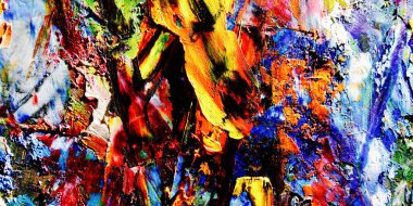 Renkli soyut arkaplan dokusu. Modern motif görsel sanat. Yağlı boya karışımı. Moda el boyama bezi. Duvar dekorasyonu ve Duvar arkaplan resimleri fikri.
