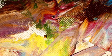 Renkli soyut arkaplan dokusu. Modern motif görsel sanat. Yağlı boya karışımı. Moda el boyama bezi. Duvar dekorasyonu ve Duvar arkaplan resimleri fikri. 