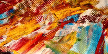 Renkli soyut arkaplan dokusu. Modern motif görsel sanat. Yağlı boya karışımı. Moda el boyama bezi. Duvar dekorasyonu ve Duvar arkaplan resimleri fikri. 