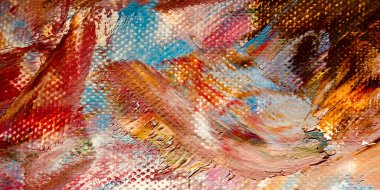 Renkli soyut arkaplan dokusu. Modern motif görsel sanat. Yağlı boya karışımı. Moda el boyama bezi. Duvar dekorasyonu ve Duvar arkaplan resimleri fikri. 