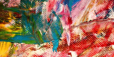 Renkli soyut arkaplan dokusu. Modern motif görsel sanat. Yağlı boya karışımı. Moda el boyama bezi. Duvar dekorasyonu ve Duvar arkaplan resimleri fikri. 