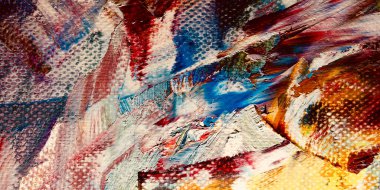 Renkli soyut arkaplan dokusu. Modern motif görsel sanat. Yağlı boya karışımı. Moda el boyama bezi. Duvar dekorasyonu ve Duvar arkaplan resimleri fikri.