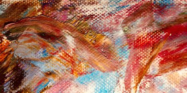 Renkli soyut arkaplan dokusu. Modern motif görsel sanat. Yağlı boya karışımı. Moda el boyama bezi. Duvar dekorasyonu ve Duvar arkaplan resimleri fikri.