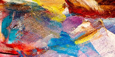 Renkli soyut arkaplan dokusu. Modern motif görsel sanat. Yağlı boya karışımı. Moda el boyama bezi. Duvar dekorasyonu ve Duvar arkaplan resimleri fikri.